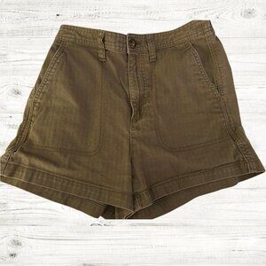 Madewell Shorts Women's XS The Camp Elastic Back Waistband High Rise Green